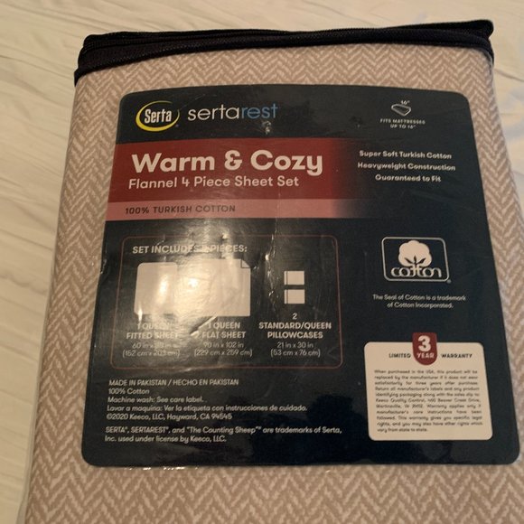 Serta Rest Other - NWT Serta Warm and Cozy Queen Sheet Set